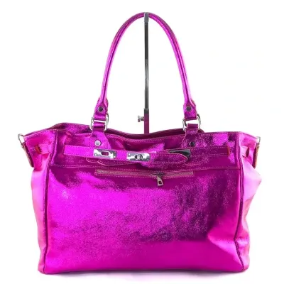 pink Laminato Hand&amp;Shoulder Bag