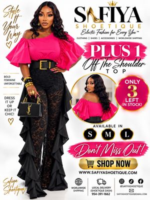 please add a plus one off the shoulder fuchsia top