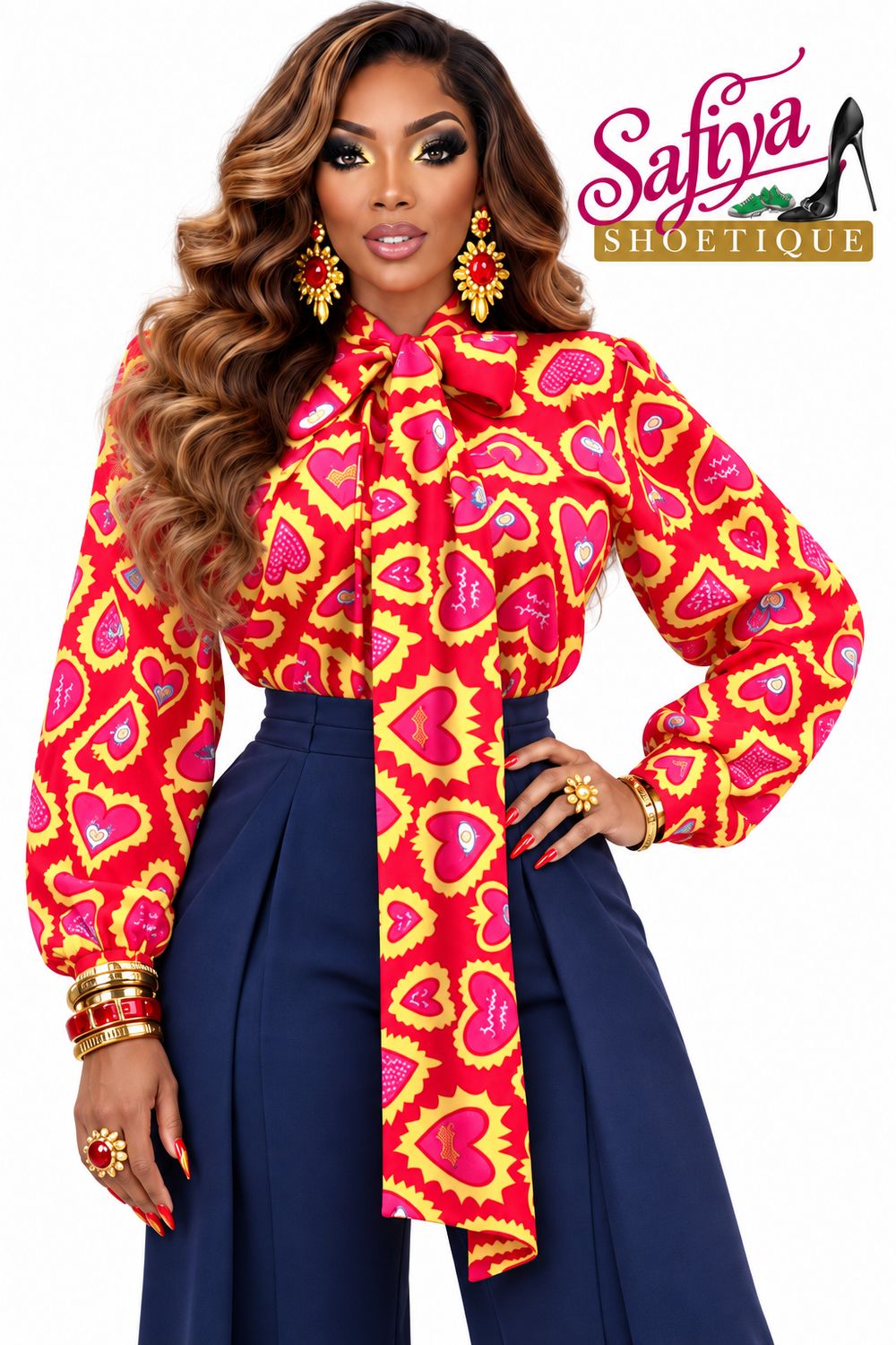 Faith  Love Bow Orange Top