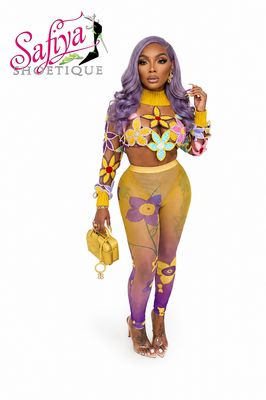 NATALIE Floral Fantasy Mesh 4-Piece Set