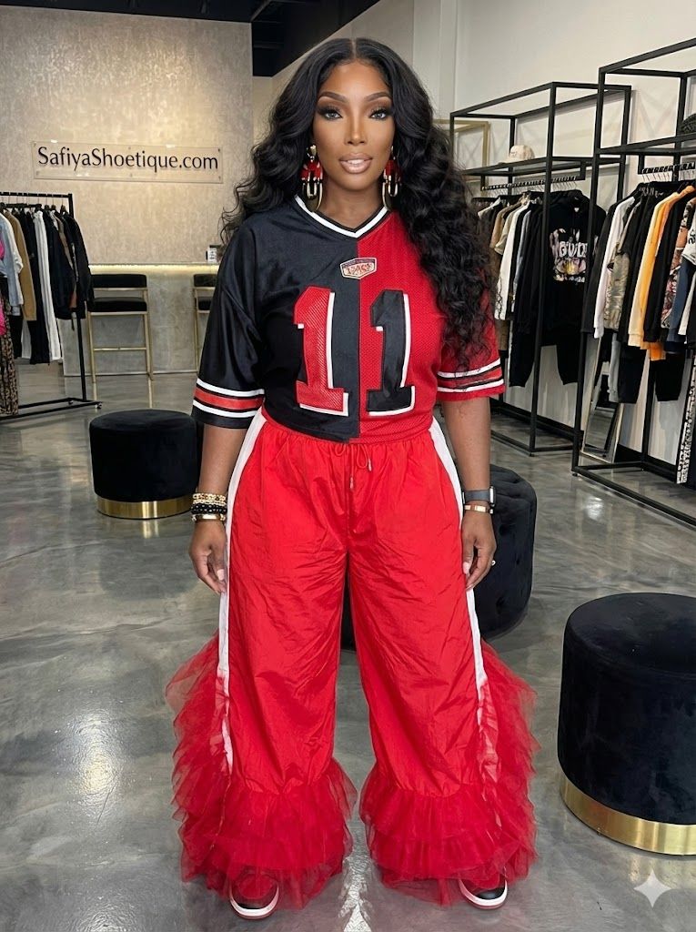 NINA Red Tutu Track Pants