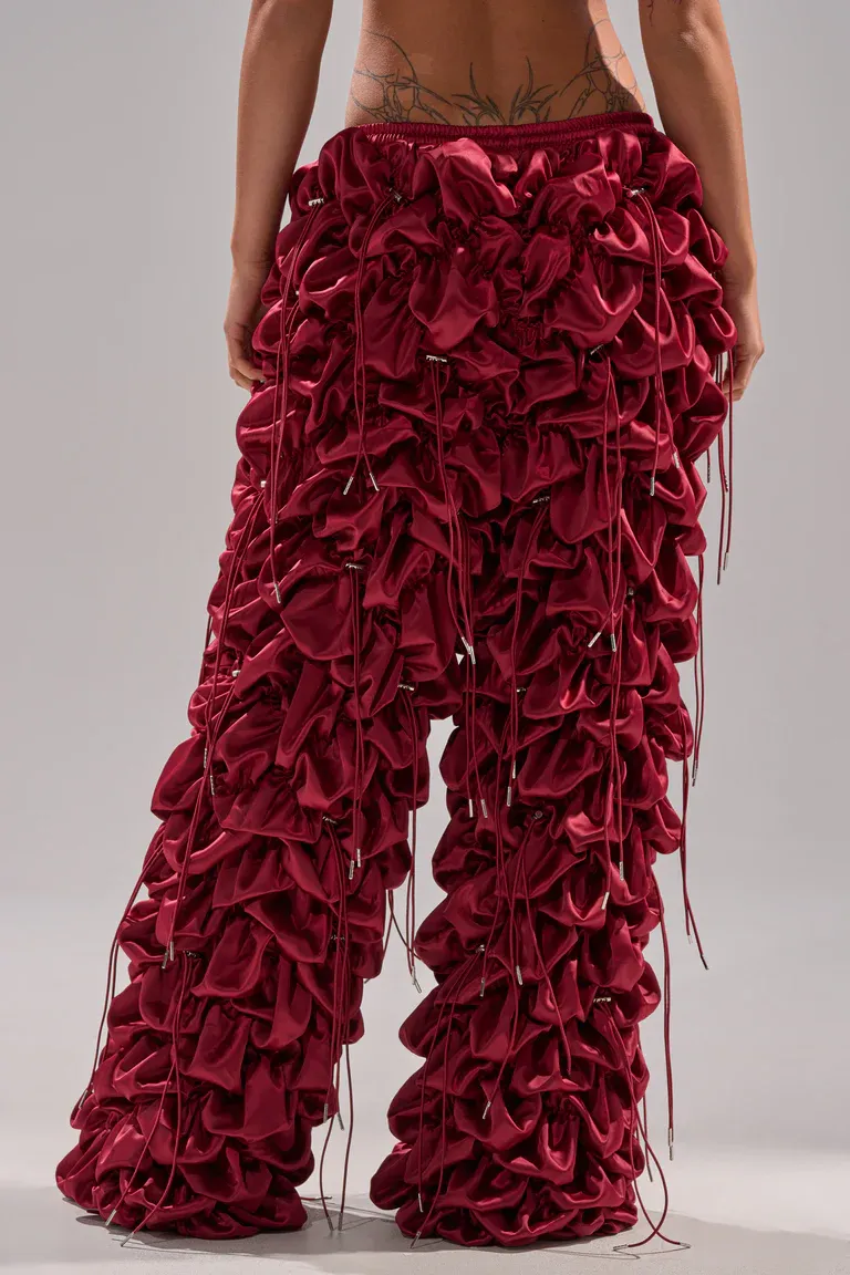Rosé Icon Gathered Luxe Pants