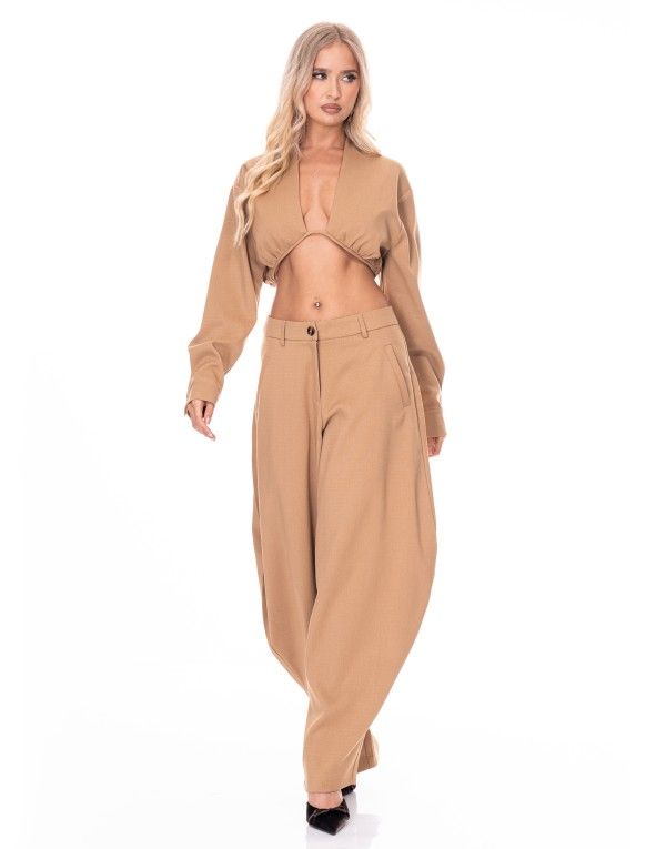 Marie CEO Status" Camel Two-Piece Set