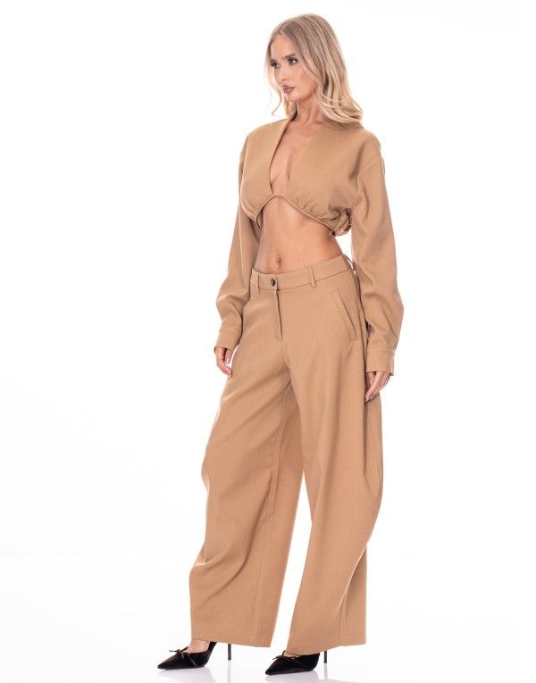 Marie CEO Status" Camel Two-Piece Set