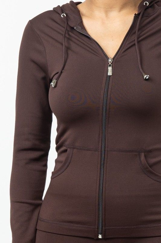 LARNA Cocoa Flex Zip-Up Performance Set