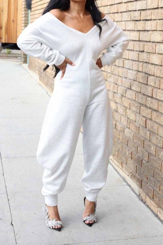 Tyra Comfy Cozy Sweatshirt Jumpsuit