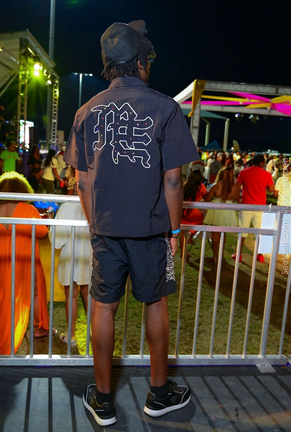 Anti Bad Mind Signature Black Set Men's Crystal Graphic Short Set