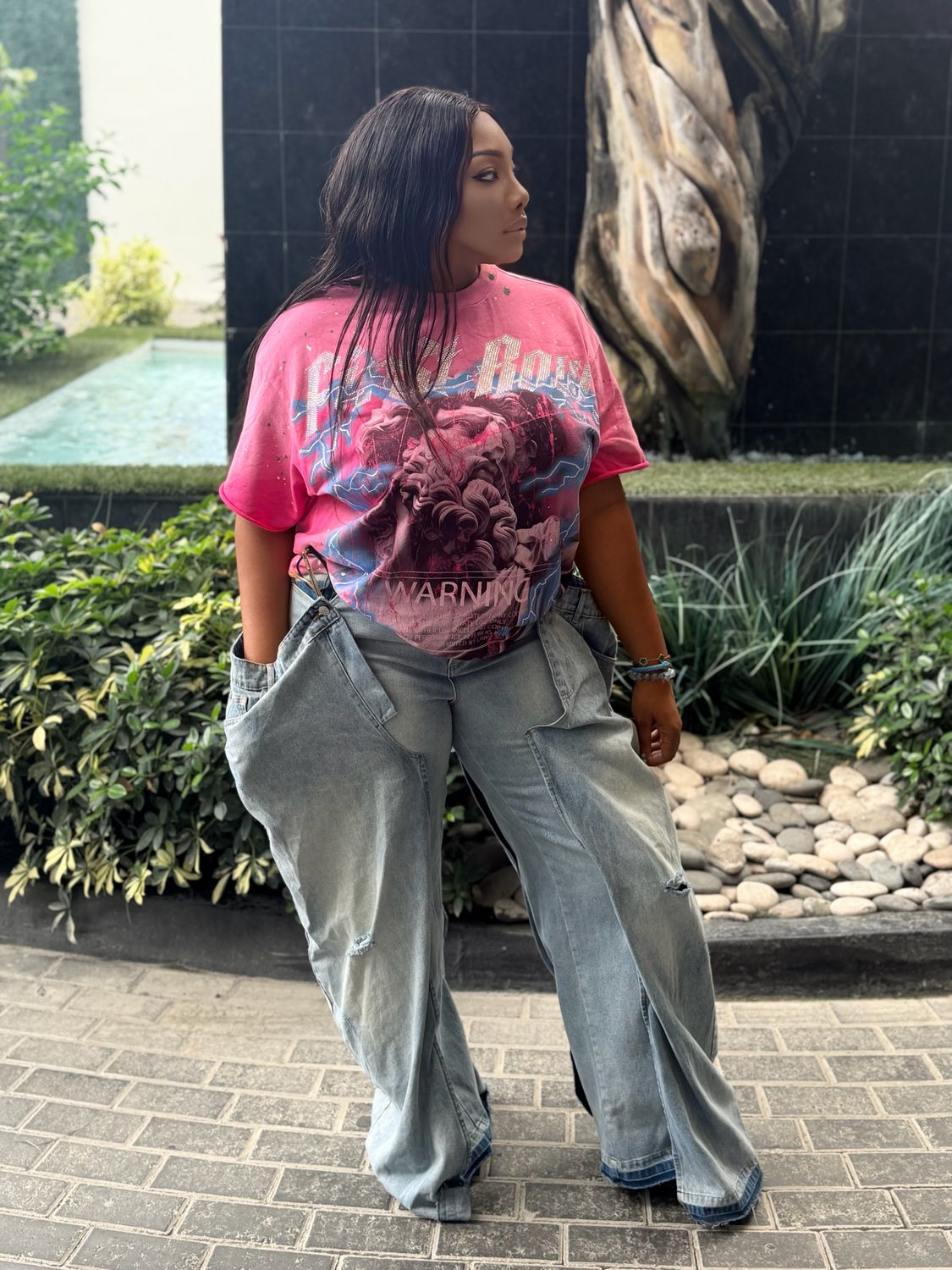 JANINE off duty baggy Jeans
