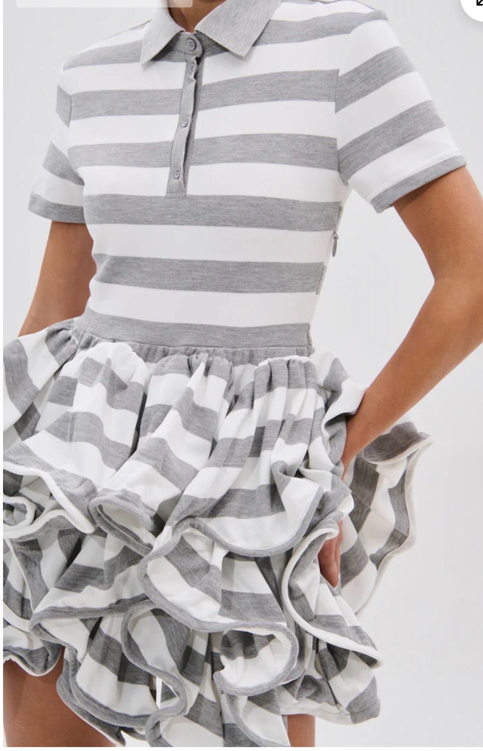 “The Riviera Ruffle Polo Dress”
