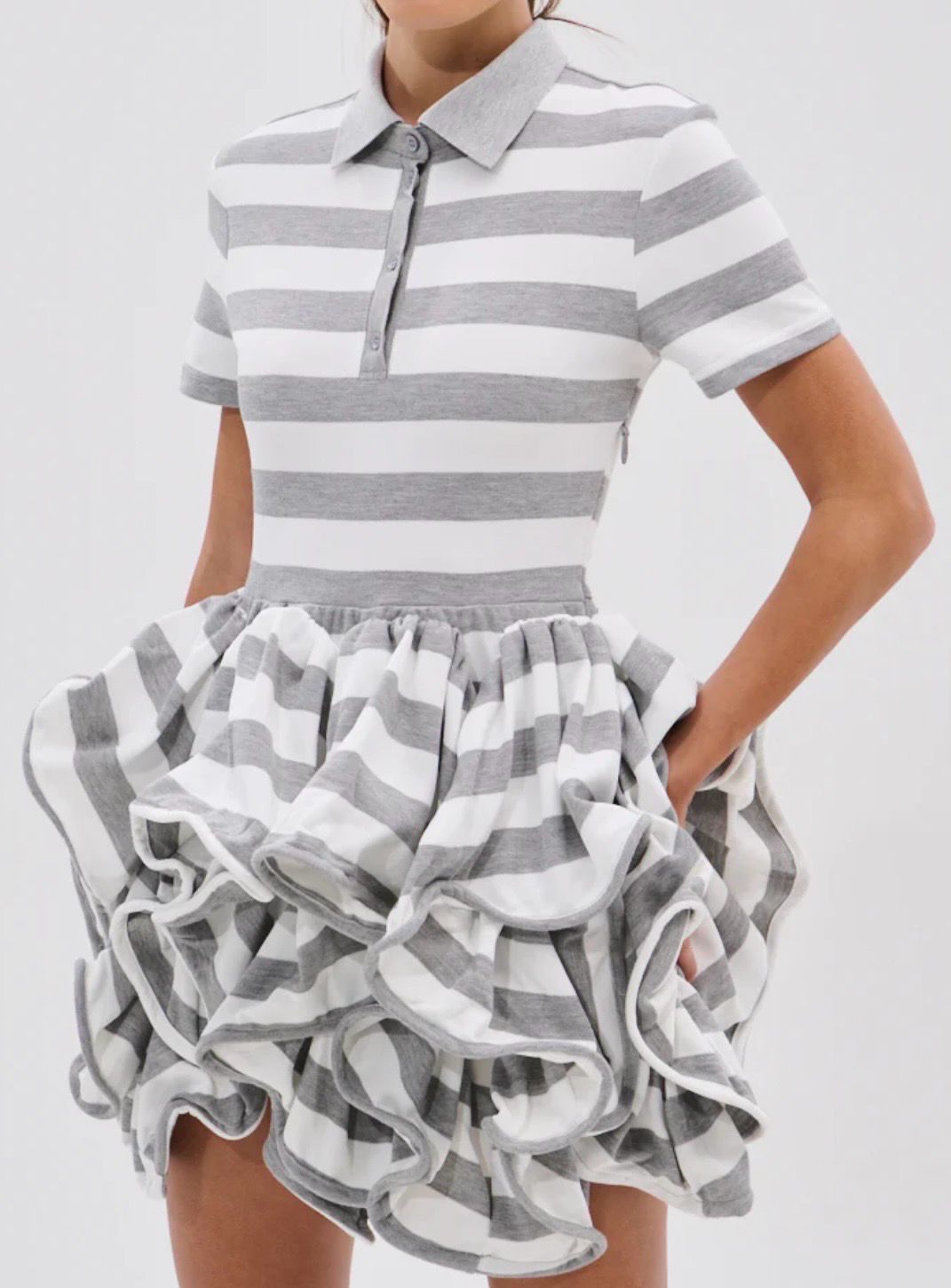 “The Riviera Ruffle Polo Dress”