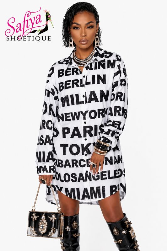 Parisian Luxe Statement Shirt Dress Parisian Luxe Statement Shirt Dress