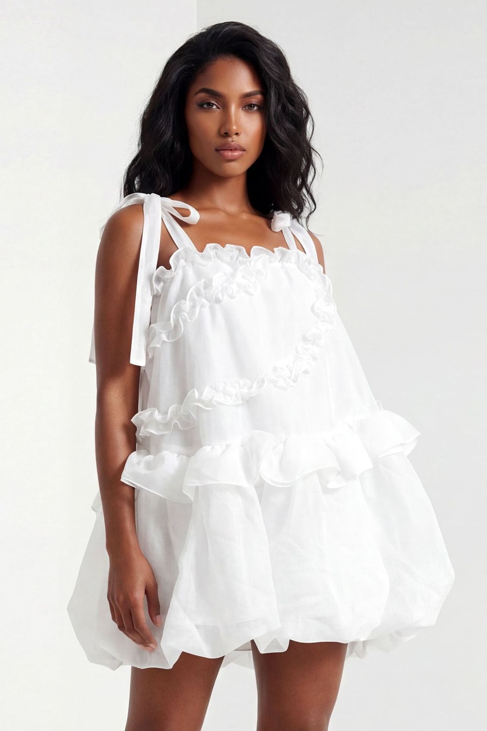 Kensleigh Luxe Ruffle Mini Dress