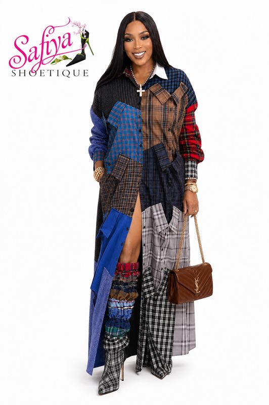 Anomaly Luxe Patchwork Shirt Dress