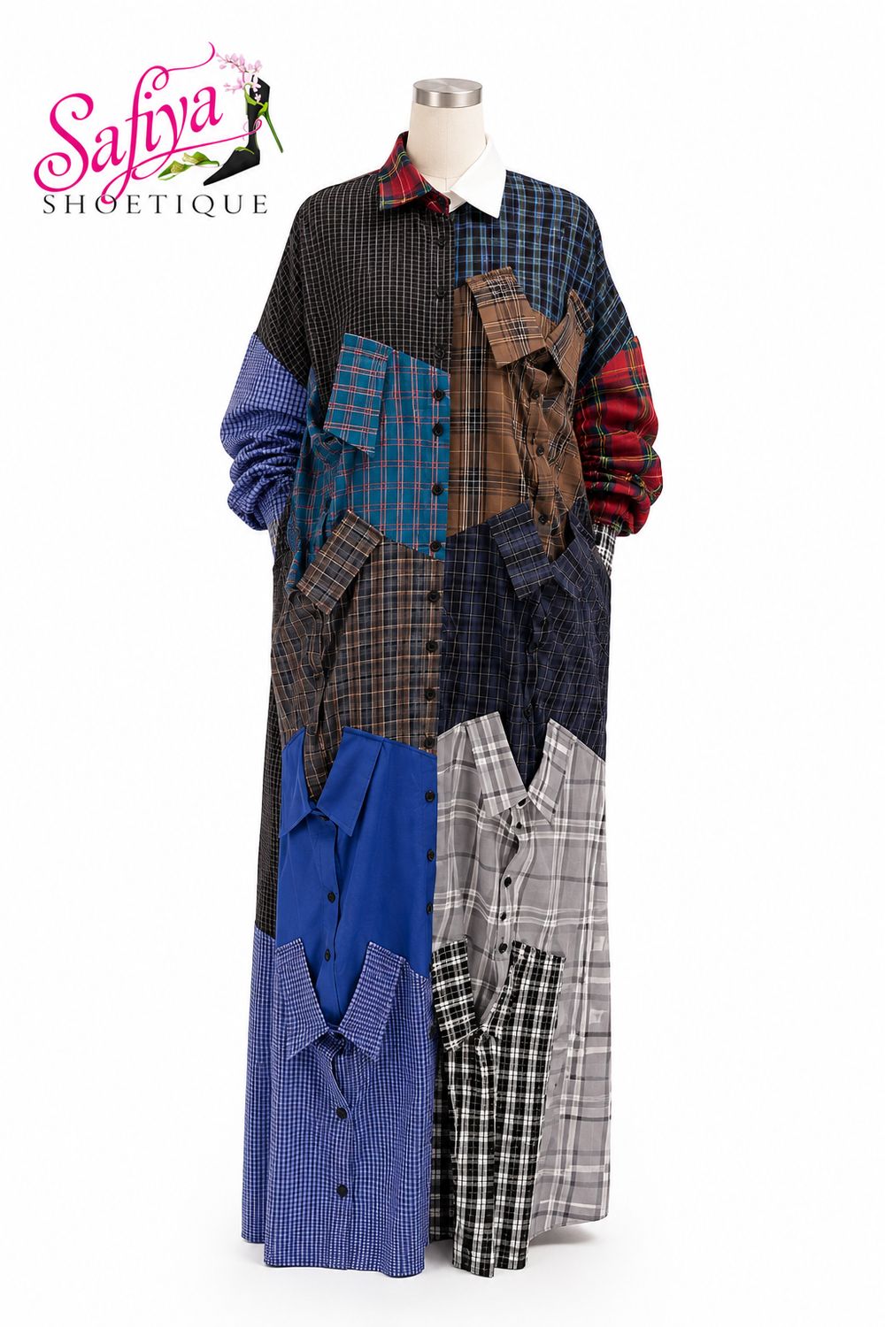 Anomaly Luxe Patchwork Shirt Dress