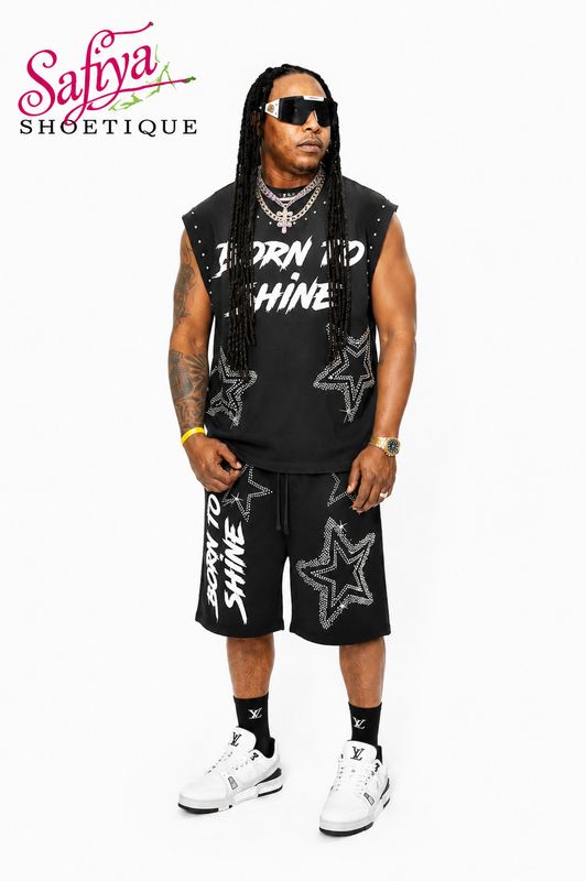 Born To Shynez Studded Short Set