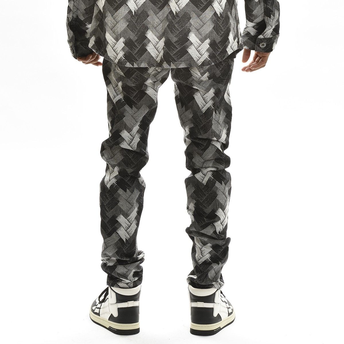 Midnight Mosaic Jacquard Denim Pants