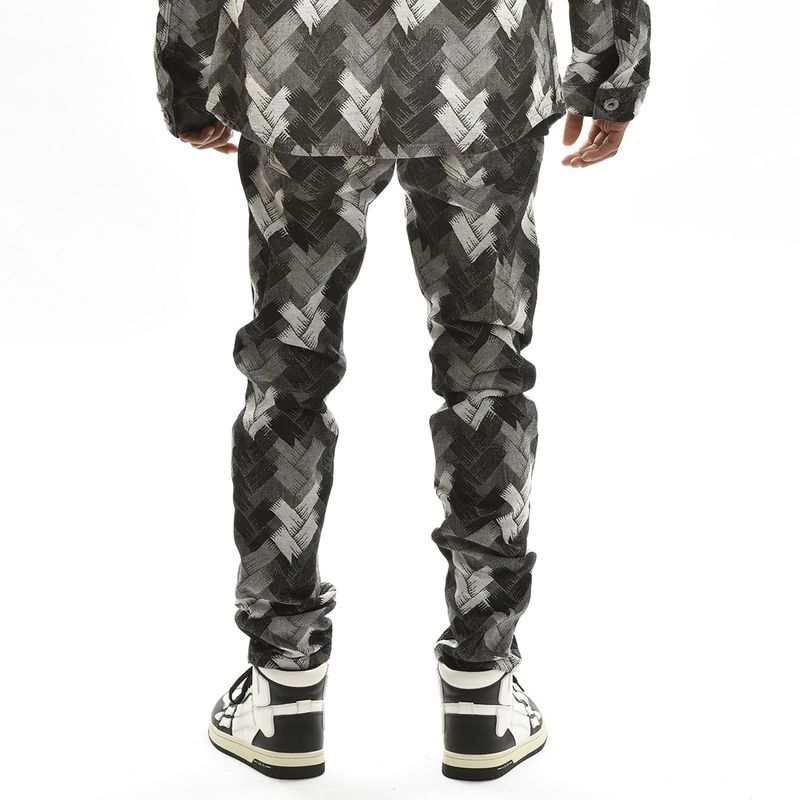 Midnight Mosaic Jacquard Denim Pants