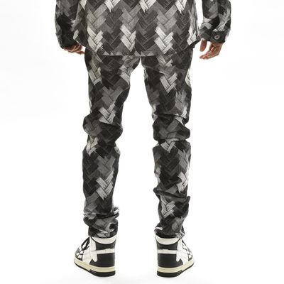 Midnight Mosaic Jacquard Denim Pants