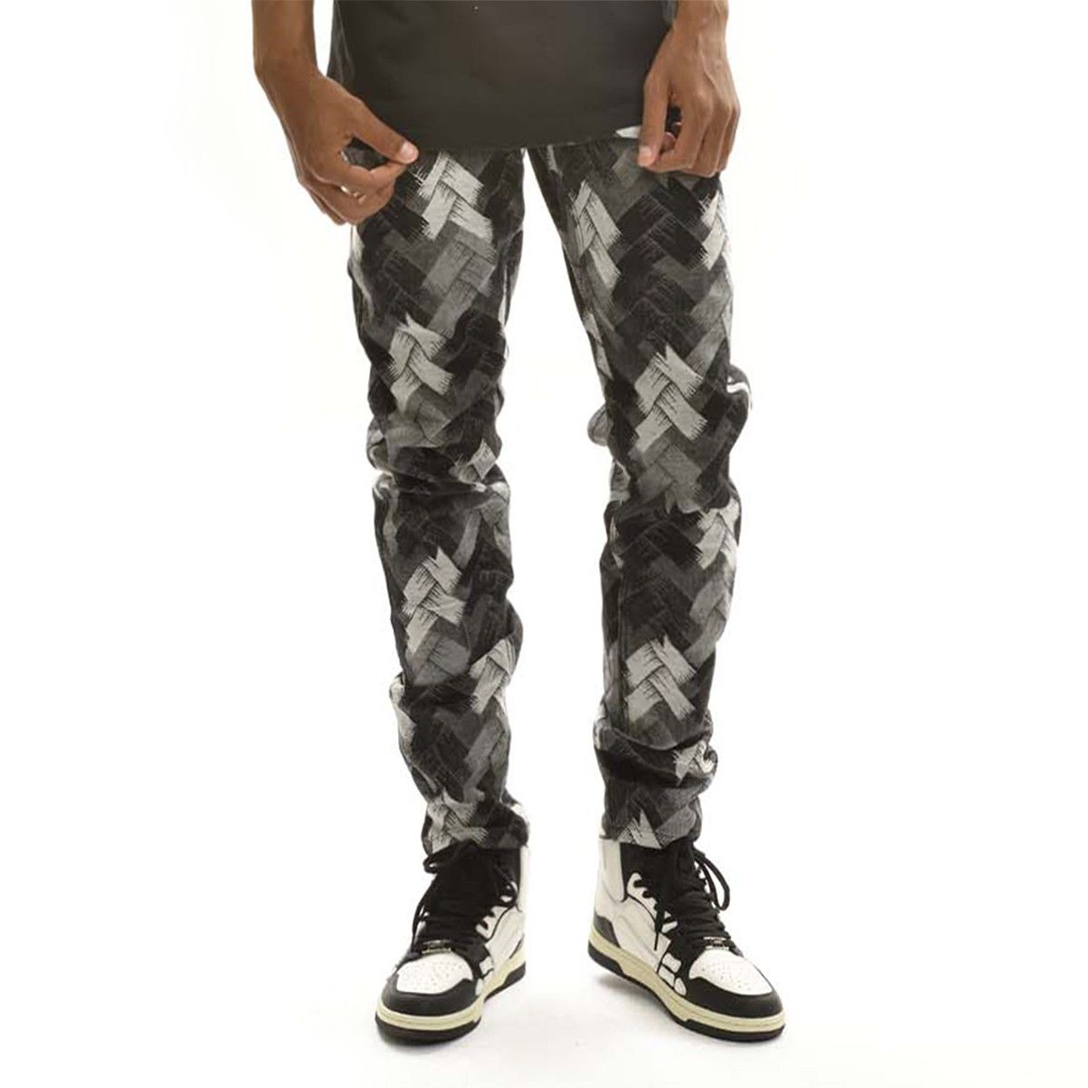 Midnight Mosaic Jacquard Denim Pants
