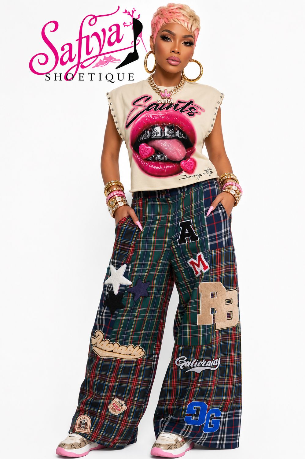 Shanell Pink Attitude Sleeveless Tee
