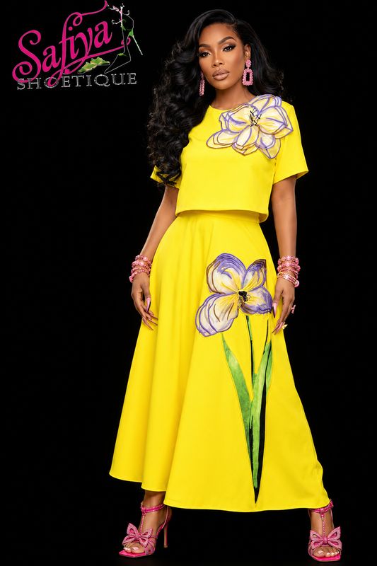 ​Eden Petal Midi Skirt Set