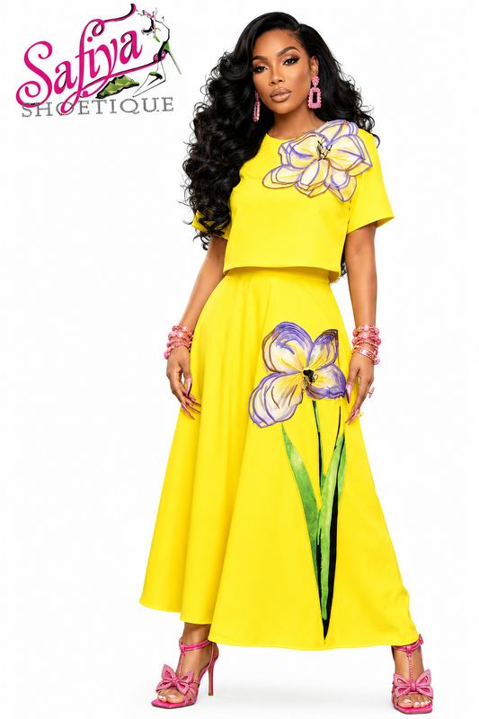 ​Eden Petal Midi Skirt Set