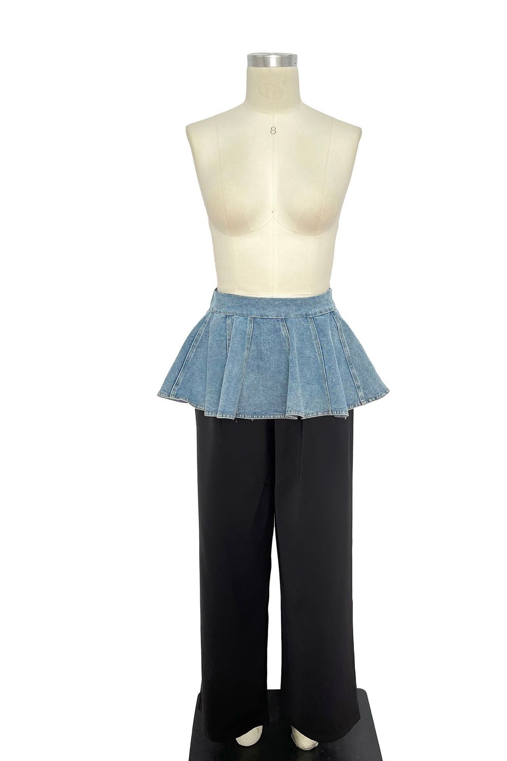 Kelle Denim Ruffled Pants