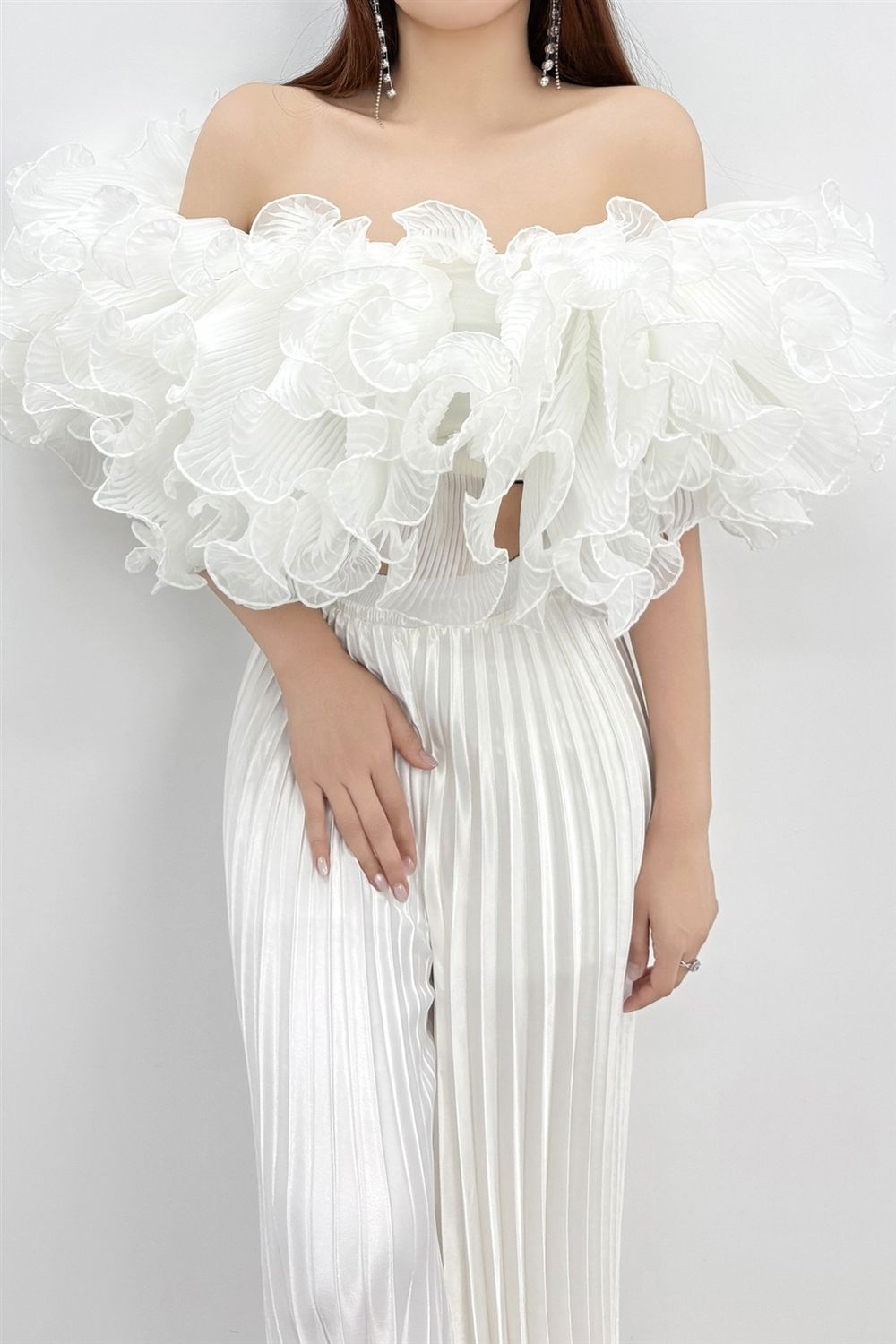 Rocky Iconic Pleated Ruffle Top &amp; Pants Set