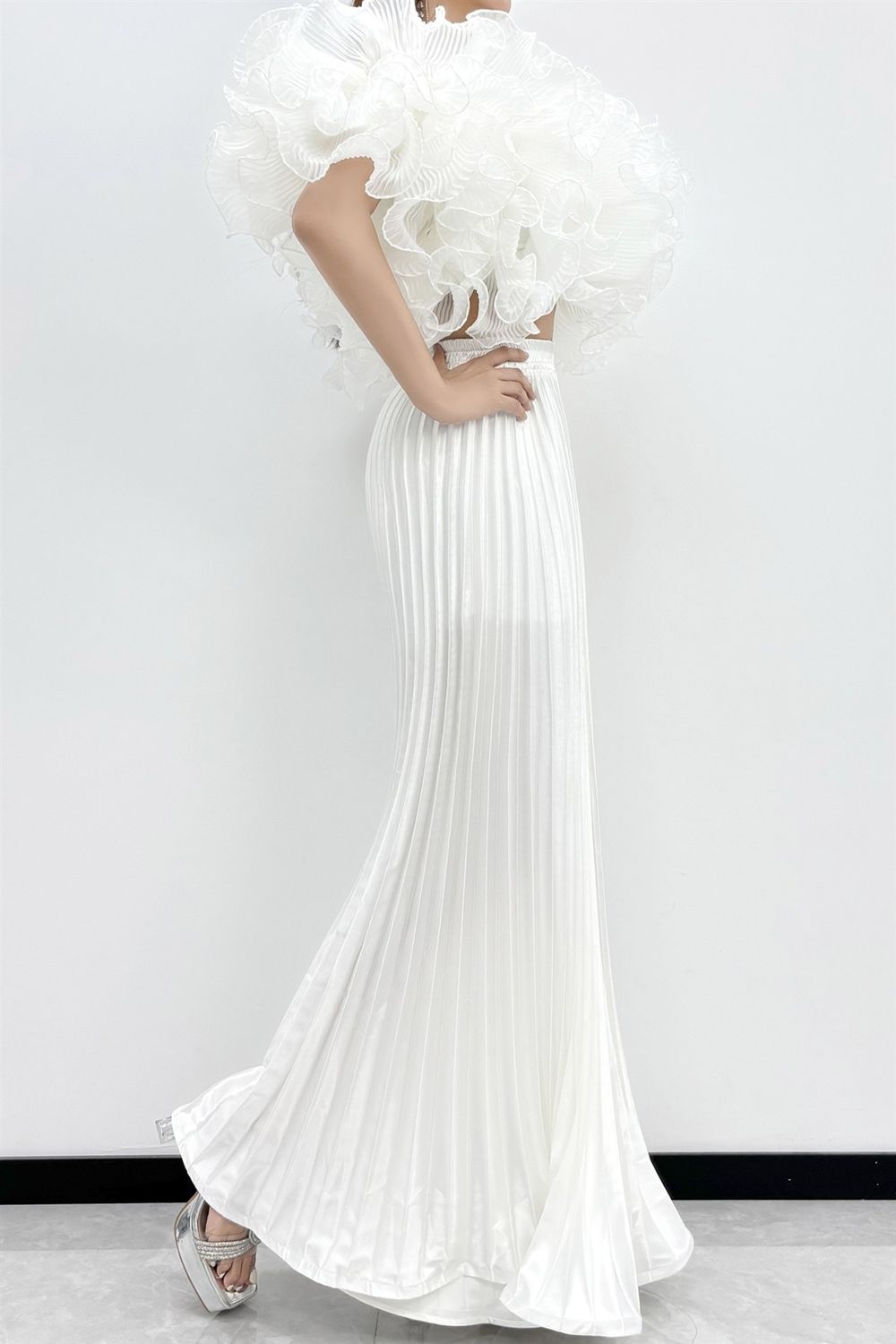 Rocky Iconic Pleated Ruffle Top &amp; Pants Set