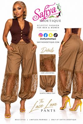 TESEHKI Camel Lace Luxe Pants