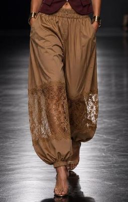 TESEHKI Camel Lace Luxe Pants