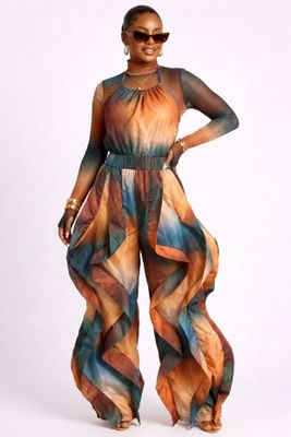 DANNi “Autumn Luxe” 2-Piece Ruffle Set