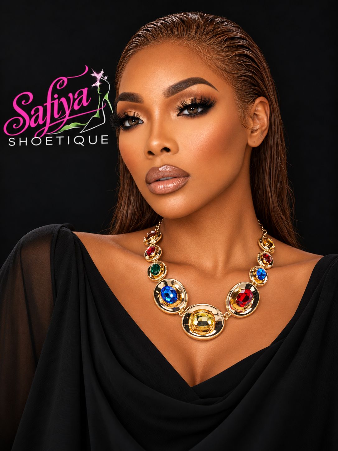 Koryn Vintage Jewel Tone Collar Necklace