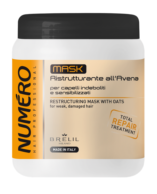 Brelil Numero Restructuring Cream Mask with Oats 1000 ml. My Favorite Mask!