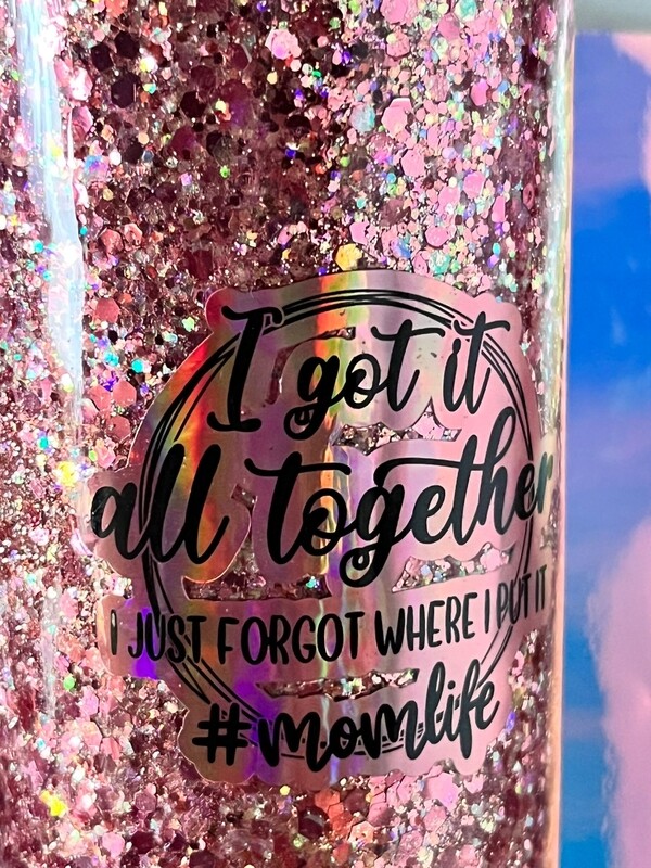 #momlife Glitter Travel Cup