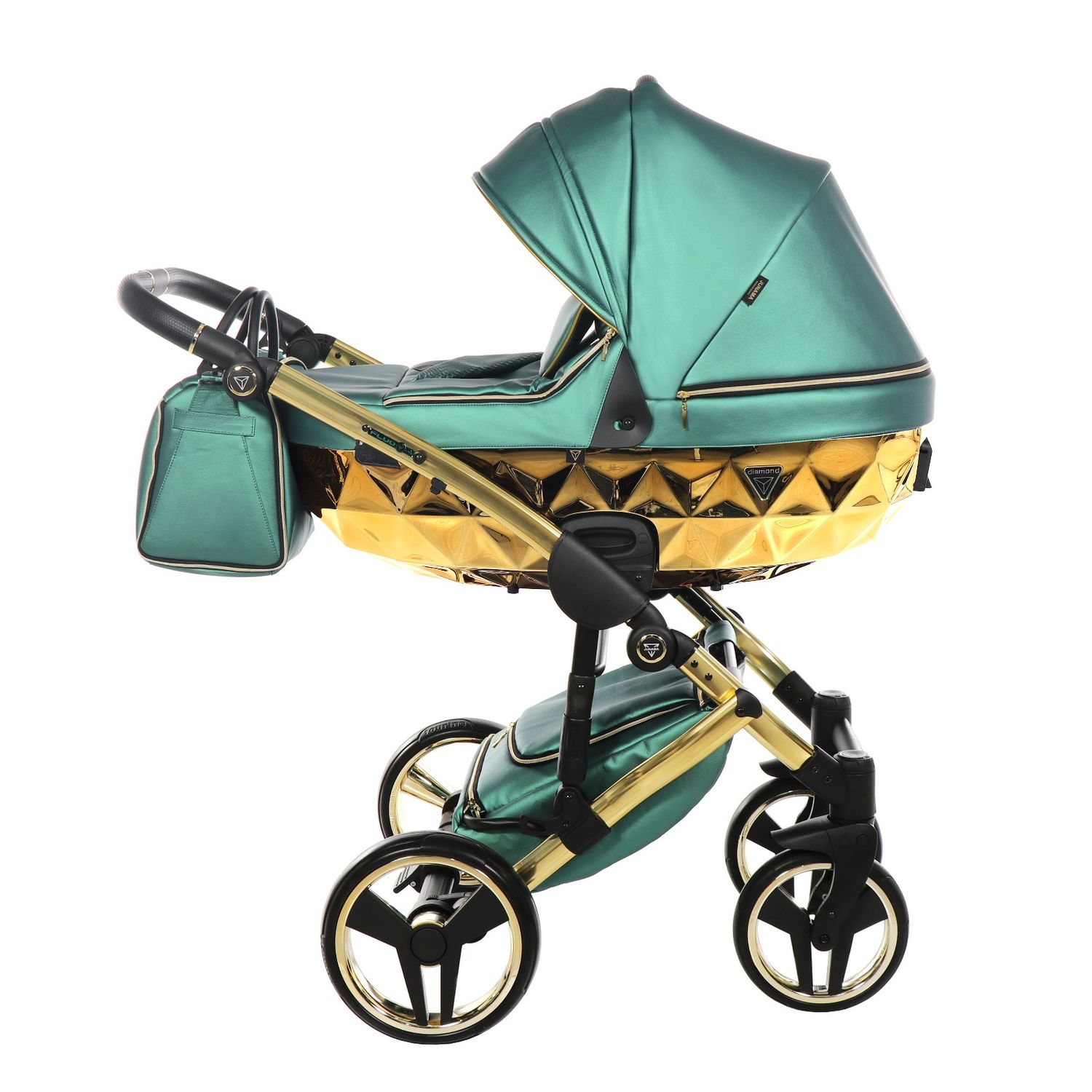 Junama Fluoline Glossy 02 - contraste noble en vert foncé et doré éclatant