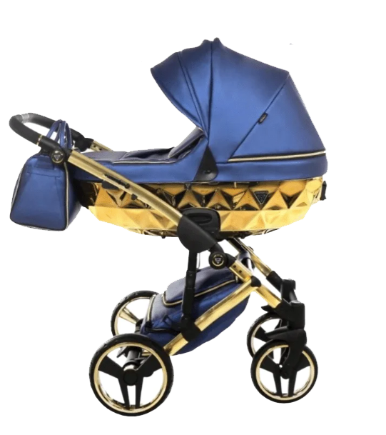 Junama Fluoline Glossy 01 - bleu électrique et doré éclatant – énergie et élégance