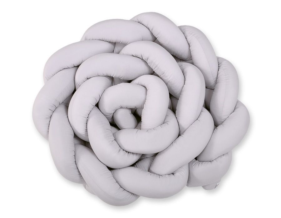 Tour de lit tressé XXL - 360 cm gris
