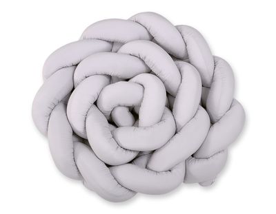 Tour de lit tressé XXL - 360 cm gris