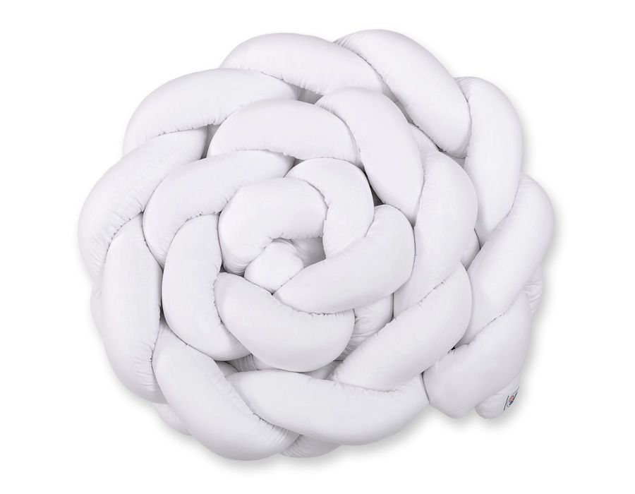 Tour de lit tressé XXL - 360 cm blanc