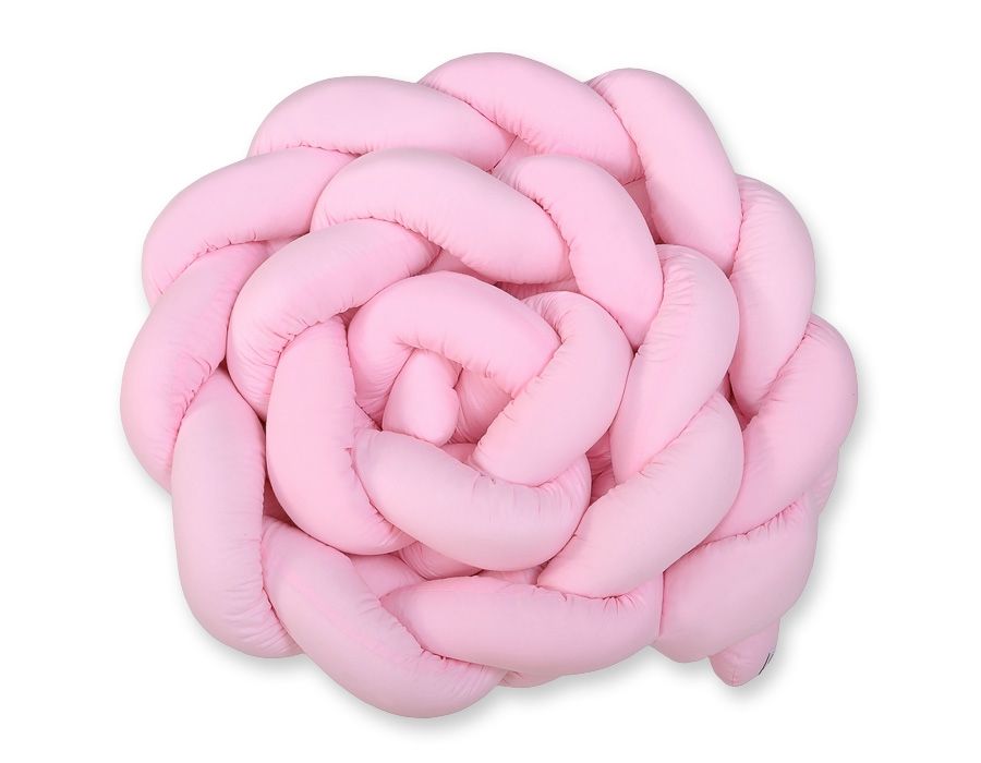 Tour de lit tressé XXL - 360 cm rose