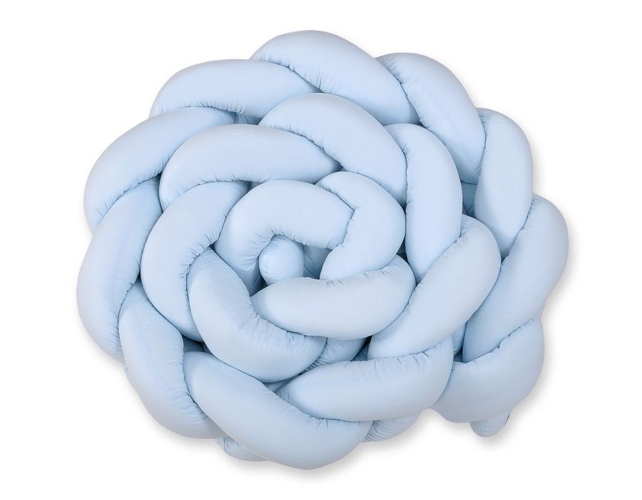 Tour de lit tressé XXL - 360 cm bleu