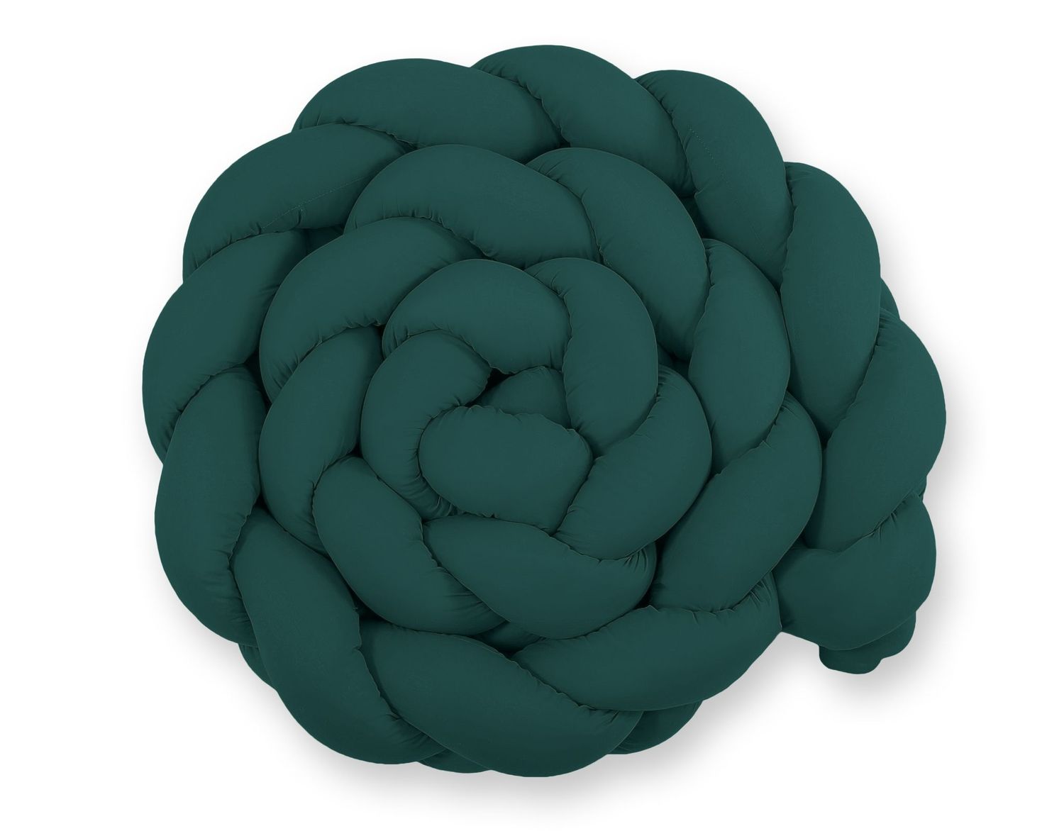 Tour de lit tressé XXL - 360 cm vert bouteille