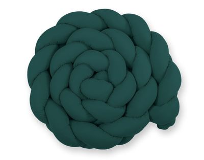 Tour de lit tressé XXL - 360 cm vert bouteille