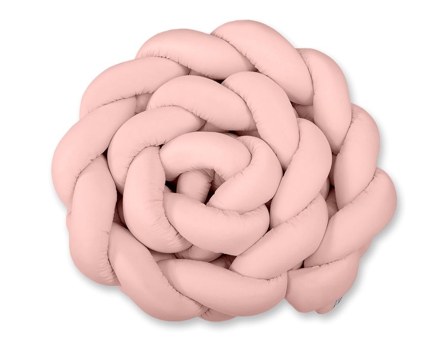 Tour de lit tressé XXL - 360 cm rose poudré