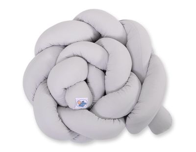 Tour de lit tressé - 180 cm gris