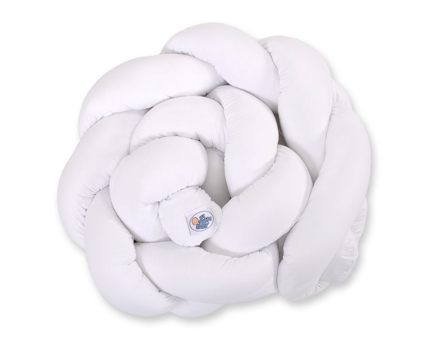 Tour de lit tressé - 180 cm blanc