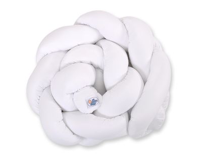 Tour de lit tressé - 180 cm blanc