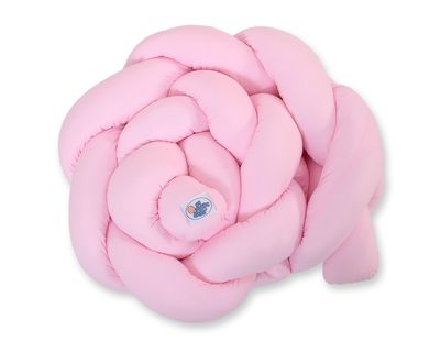 Tour de lit tressé - 180 cm rose