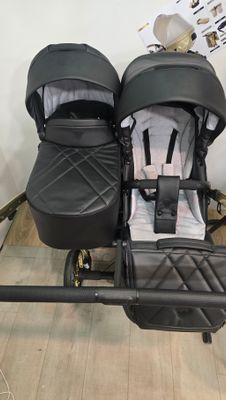 Poussette JUMEAUX (seulement 78cm) 2x nacelle + 2x assise 2x cosi
